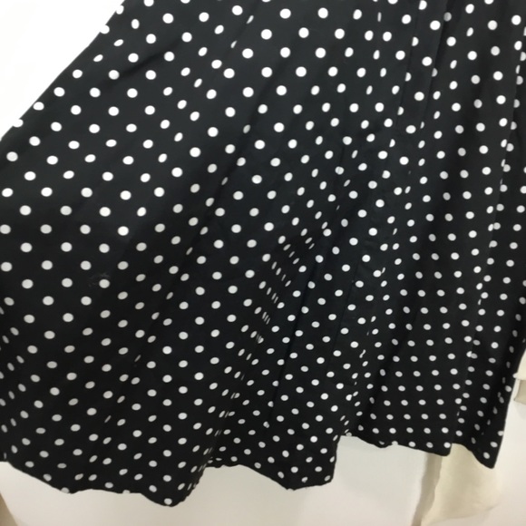 Karen Warren Black Linen Polka Dot Belted Dress - Picture 7 of 10